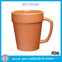 Caneca cerâmica do terracotta dos flowerpots da sim